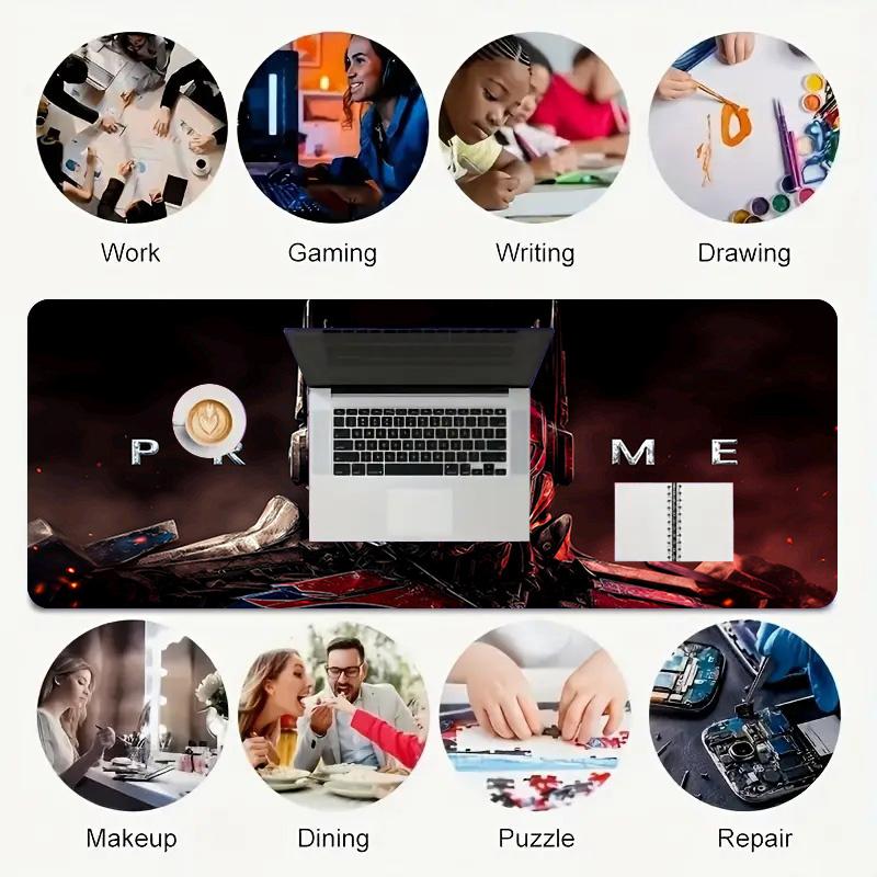Transform Prime Xl Gaming Mouse Pad Nonslip Rubber Base Stitched Edge Waterproof Desk Mat For Pc Laptop Gamer Office Computer Accessories C929813