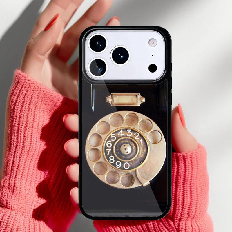 Retro rotary dial telephone Phone Case for iPhone 17 Air 16e 15 14 13 Pro Max Back Cover for 12 11 Pro Coque