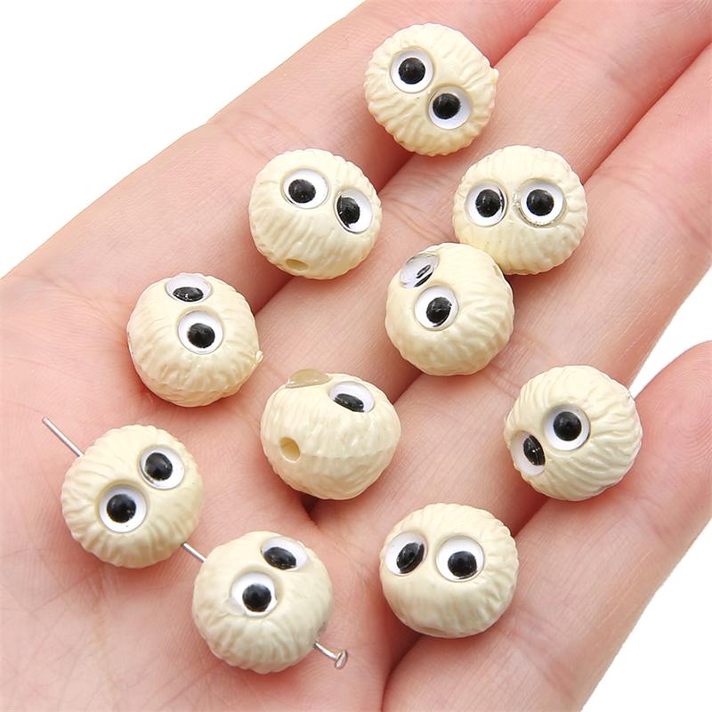 2 шт. 13x12 мм акриловые бусины ручной работы в виде совы, круглые свободные бусины-разделители для серьг, браслета, ожерелья, DIY изготовления ювелирных изделий