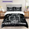 Flames Rammstein Rock Spirit Bedding (1 * duvet cover + 2 * pillowcase, without core) 2D Flat Bedding set Christmas birthday gift Soft and comfortable
