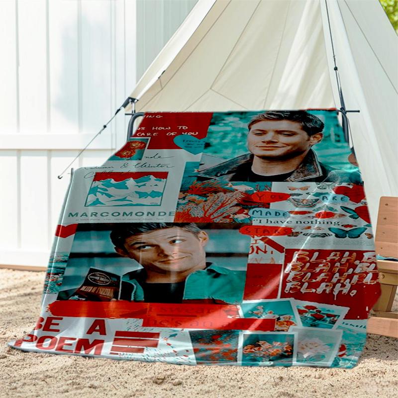 1pc supernatural  blanket, all season lightweight home office outdoor nap multifunctional blanket