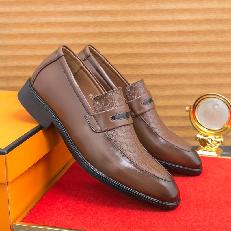Fashion Hot Selling Luxury New Men's Banquet Dress Shoes Europe America Blue Men's Leather Casual Shoes Daily Commuting Business Shoes