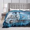 Corpse Bride Emily And Victor Blanket Flannel Print  Portable Soft Throw Blankets for Sofa Bedroom Bedspread