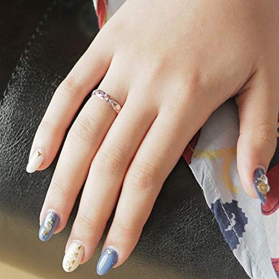 Гавайское ювелирное кольцо, кольцо на мизинец, 4 мм, розовое золото, серебро, волнистая плюмерия, ювелирные изделия [LocoMocoAloha] [подлинный продукт]