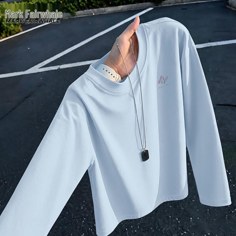 Mark Fairwhale Men's Retro Cotton Long Sleeve Crewneck T-Shirt