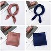 Fashion Small Vintage Solid Color Silk Feel Satin Women Square Scarf Head Neck Hair Tie Band