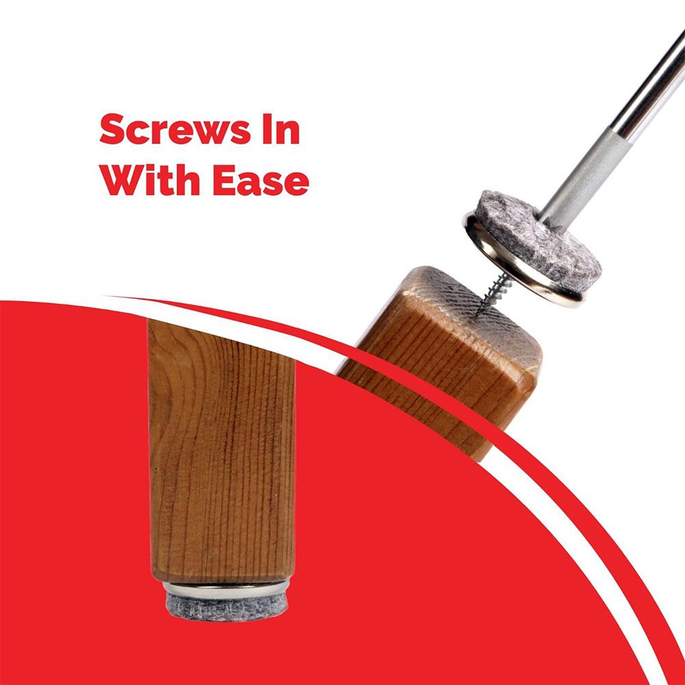 24 шт. мебельный фетровый коврик для ног стула защитный коврик с прочно прикрученными ножками стула стола нескользящий фетровый коврик гвоздь