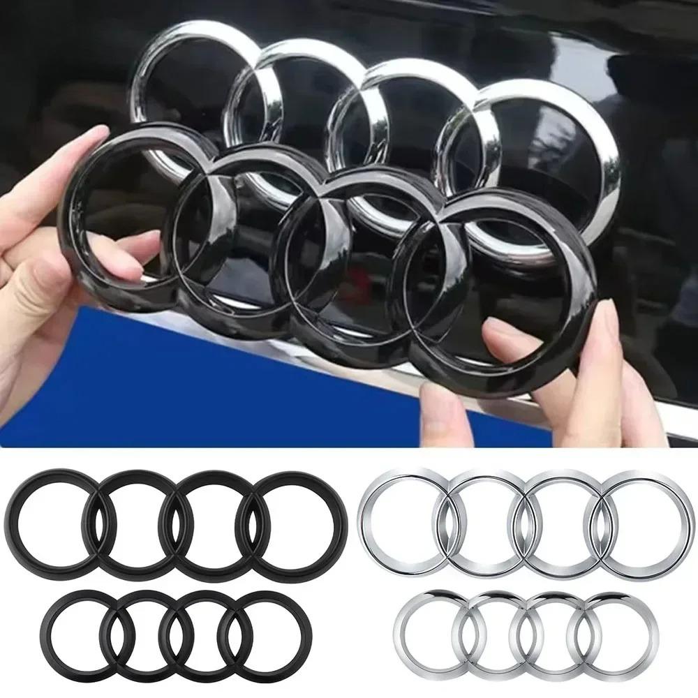 ABS Передняя решетка двигателя логотип на багажник для Audi A1 A3 A4 B5 B6 B7 B7 A5 A6 C5 C6 A7 A8 Q2 Q3 Q5Q7 S3 RS3 S4 RS4 S7 автомобильные аксессуары