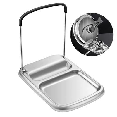 Полка для крышки кастрюли из нержавеющей стали, компактная, устойчивая к коррозии, многофункциональная подставка для лопаточки, подставка для ложки, кухонные аксессуары