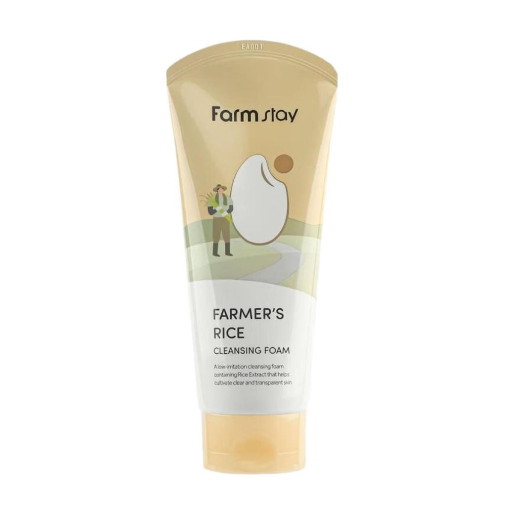 Farmstay Farmer's Rice Cleansing Foam Brightening Hydrating 180ml
