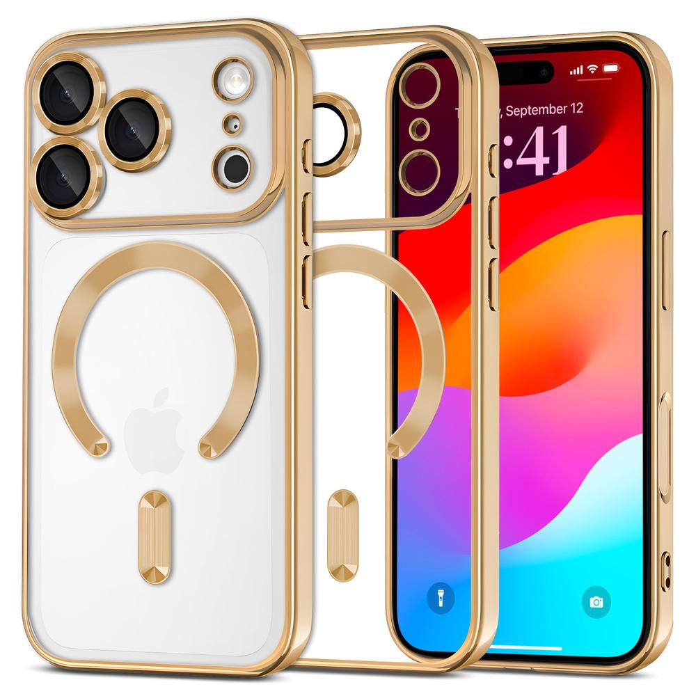 iPhone 17 Pro Max Electro MagSafe Case Set - Gold + Screen Protector