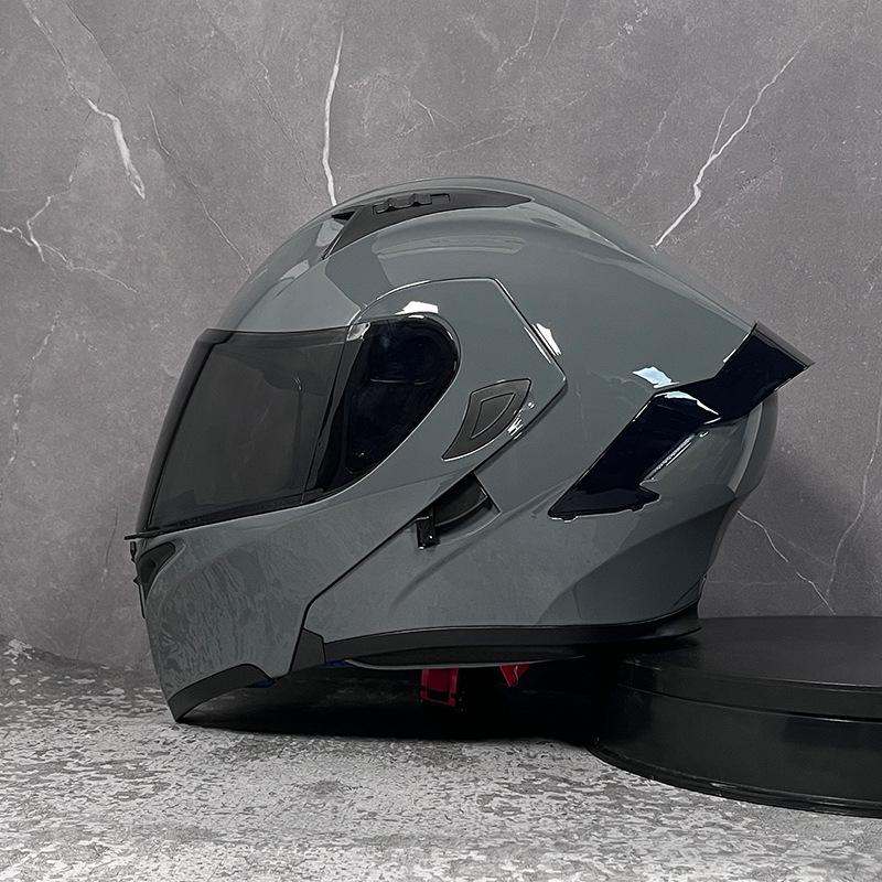 Motorcycle Helmets Men's and Women's Unveiling Helmets Full Helmets Tail Rider Bluetooth Locomotive Men's and Women's Winter Personality Electric