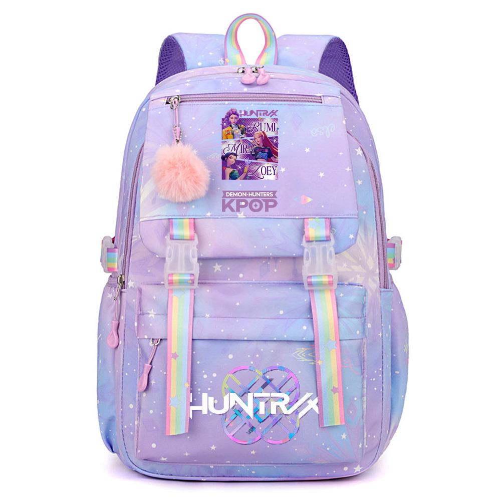 Anime K-Pop Demon Hunters Printed Large Capacity Waterproof Backpack Teenger Student Girl Boy Schoolbag Bookbag Women Waterproof Travel Bag Rucksak