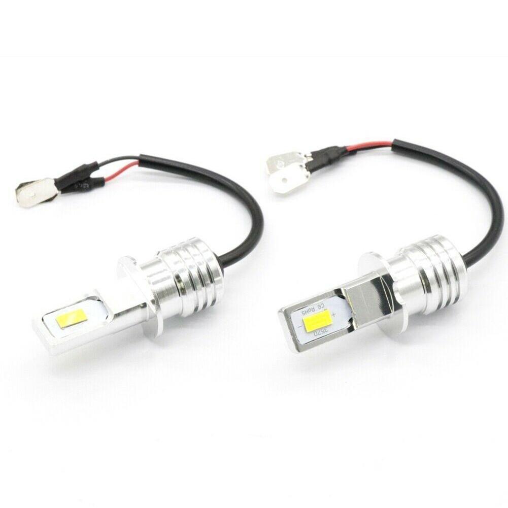 Super Bright H3 CSP LED Fog Light Bulbs Conversion Kit 80W 2000LM 3000K Yellow