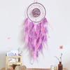 Elegant Dreamcatchers Craft with Feathered and Flower Beads Hanging Ornament for Bedroom and Living Room Wall Decors