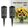 Уличный водонепроницаемый светодиодный солнечный газонный светильник для сада, декоративный солнечный светильник, подземные лампы для павильона и двора, рождественская лампа, газонное солнечное освещение