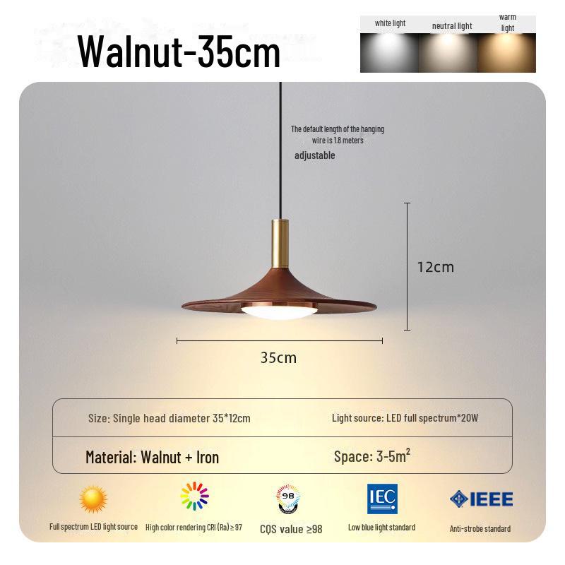 Retro Wabi-Sabi Japanese Log Style Chandelier for Dining Table or Bar