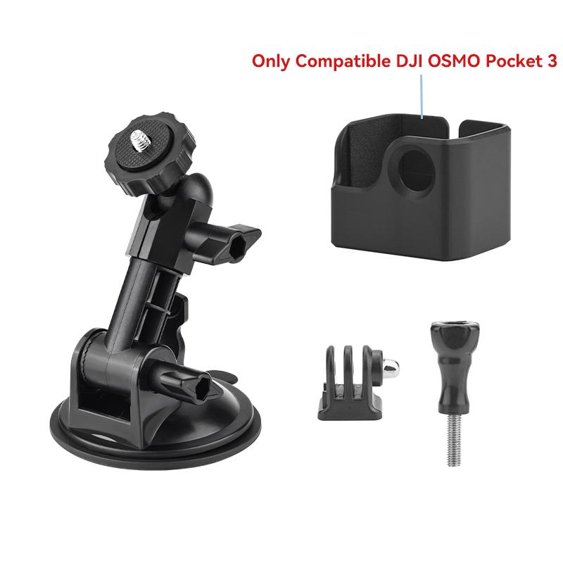Action Camera Car Mount Adapter Suction Cup Gimbal Camera Car Holder For DJI OSMO Pocket 3 Action Camera Accessories