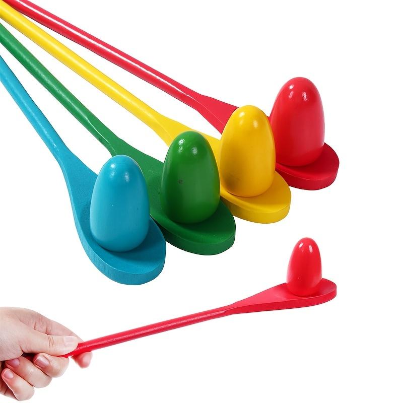 Набор для игры «Бег с яйцом на ложке» 4 набора деревянных балансирующих ложек для украшения вечеринки, игр на свежем воздухе и подарков для вечеринки, товары для вечеринки