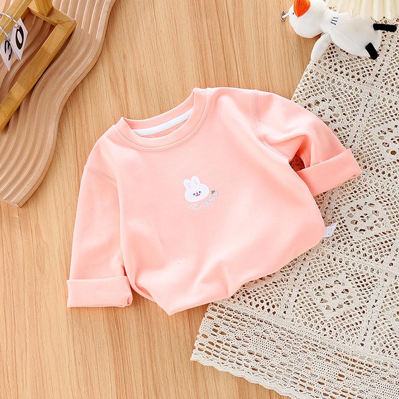 Детские нижние рубашки, весенне-осенние детские футболки с длинными рукавами, осенняя одежда из чистого хлопка, топы для мальчиков и девочек до года, детские