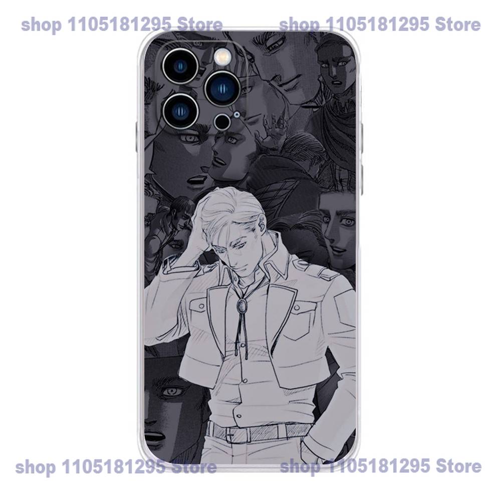 Чехол для телефона Аниме E-Erwin S-Smiths для iPhone 16,15,Pro,Max,14,Plus,13,12,11,E Mini Air,17,Pro, Защита от падений, Покрытие TPU
