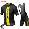 Mavic Mens Cycling Jersey Bib Shorts Set Breathable Road Bike Apparel Outdoor Ride