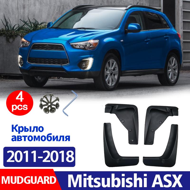Передние и задние 4 шт. для Mitsubishi ASX 2011-2018, брызговики, брызговики, автомобильные аксессуары