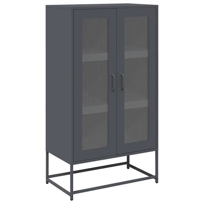 VidaXL Buffet haut anthracite 68x39x123 cm acier 853358.