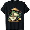 Лягушка Ест Рамен Каваи Неко Японская Лапша Любители Аниме Футболка