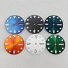 1PC 28.5mm Green Luminous Dial Watch Dial for NH36 Movement Dual Calendar Watch Faces for Men Accessories