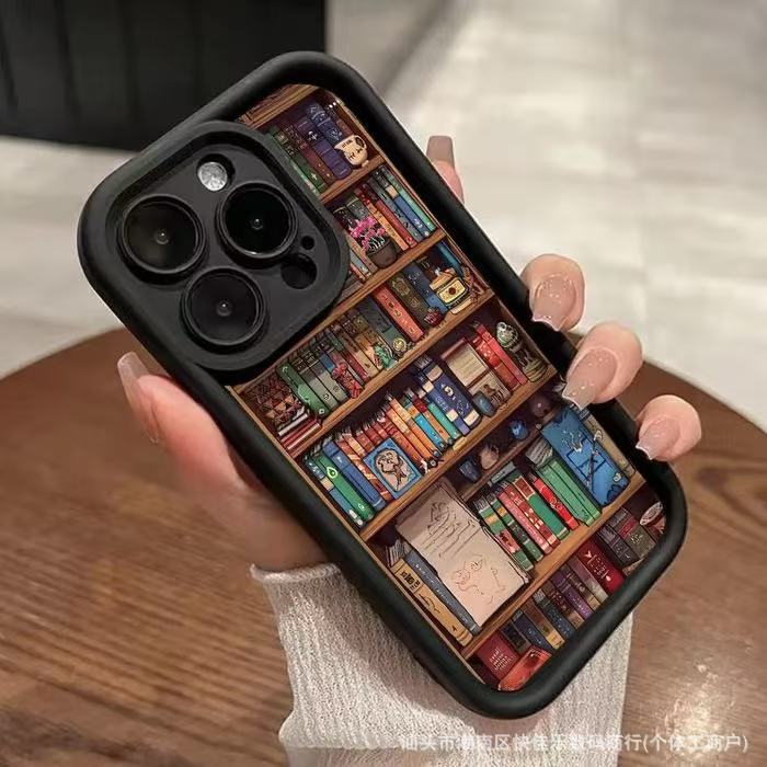 Модный чехол для телефона в виде книг из модной библиотеки для iPhone 16 15 14 13 12 11 Pro Max 7 8 Plus XS X SE 13promax XS Max Мягкий противоударный бампер Чехол-накладка на заднюю панель телефона