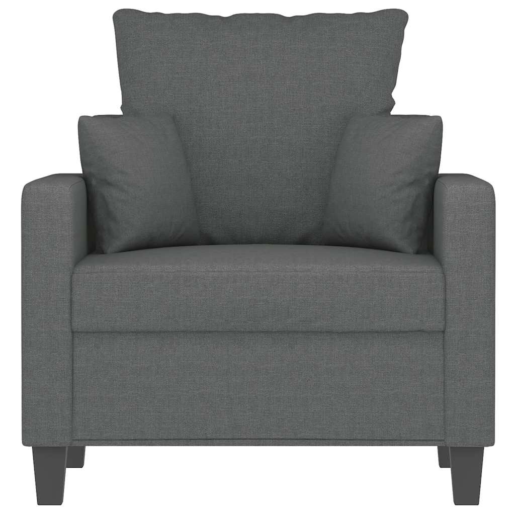 Armchair Dark Grey 60 cm Fabric