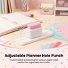 3-Hole Punch Handheld Metal And Plastic No-Paper-Shred Design For B5 Paper