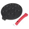 Блинница ABWR-2X - Антипригарная сковорода для блинов, сковорода-гриль, мини-крепейер, 7 форм, с силиконовой ручкой, черный животный