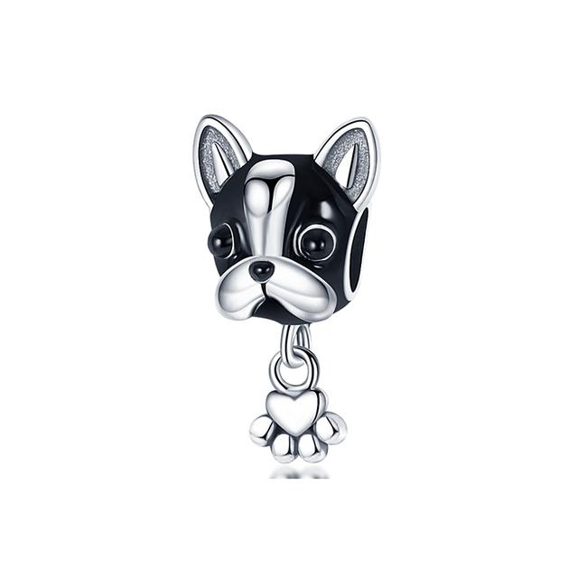 Стерлингового серебра 925 пробы, сердце, лапа животного, прозрачная снежинка, сверкающая корона, подвеска в виде тыквы, подходит для оригинального модного браслета