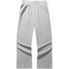Comfortable Casual Simple Loose Straight High-Waisted Knitted Sports Pants Women Bottoms Pearl-Gray 962517303-2