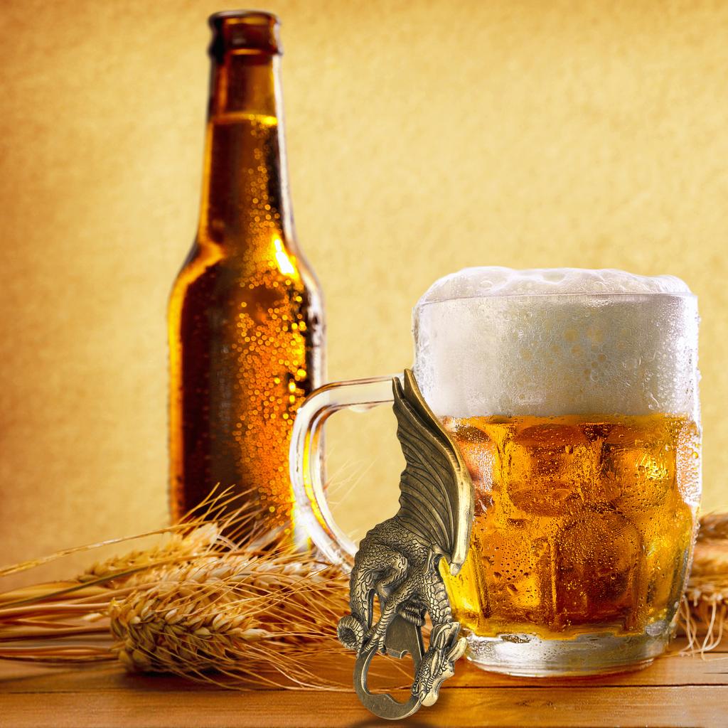 Wholesale 5pcs Retro Fly Dragon Handle Metal Beer Openers Unique Beer Gift Kitchen Bar Party Accessories Tools Bottle Openers