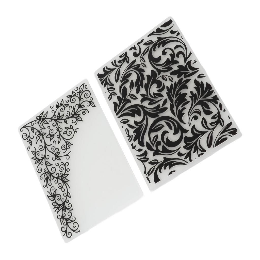 2 шт. Пластиковые папки для тиснения Цветочные листья Пластиковые легкие широкоформатные папки для тиснения