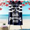 Geelong Strong Print Beach Towel, Large Soft Quick Dry Towel for Beach Camping Swimming