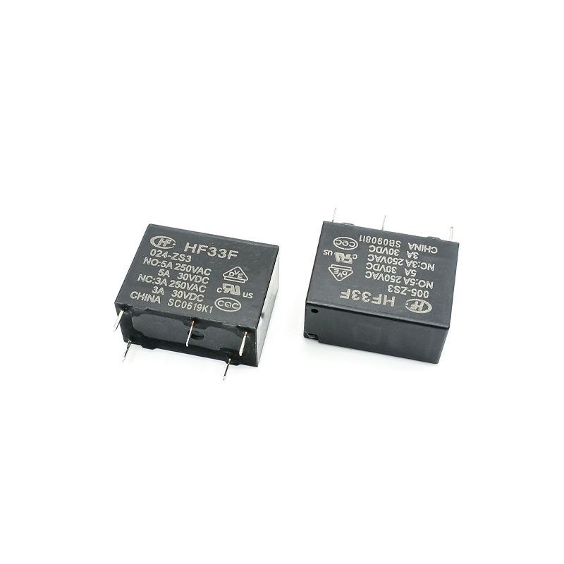 Реле Hongfa HF33F 5-контактное 10А SPDT, Модели: 005-ZS3, 012-ZS3, 024.
