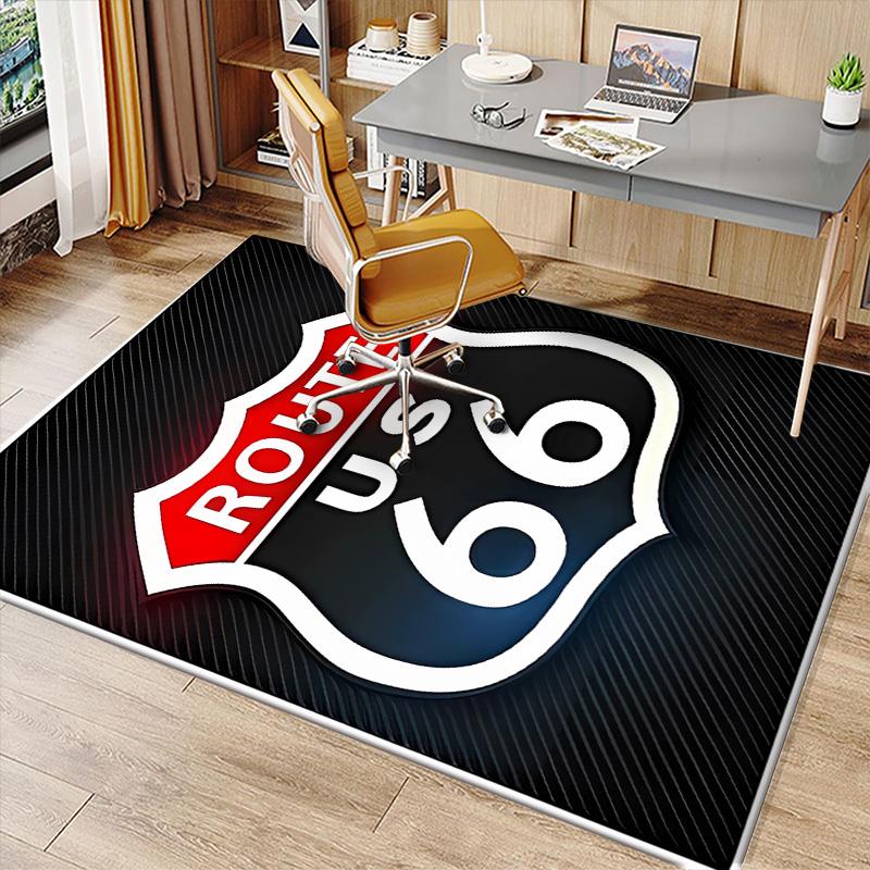 НАС. Впитывающий моющийся ковер с принтом Route 66, нескользящие коврики для ванной, кухонные коврики, коврик для йоги, коврик для прихожей гостиной, коврики для кемпинга и пикника