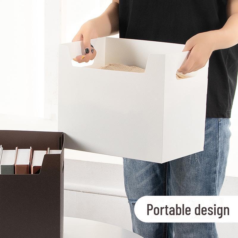 Foldable Desktop Book & File Organizer - A4 Folder & Sundries Storage Box