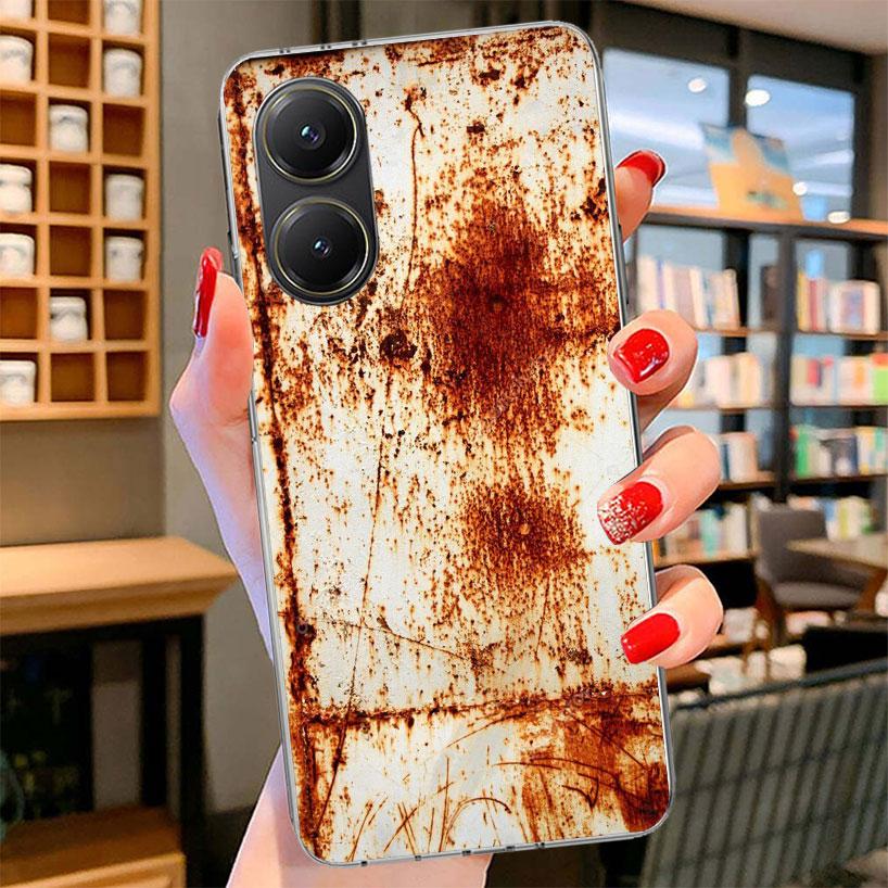 Vintage Industrial Style Rusty Pattern Phone Case For Xiaomi Poco F7 Ultra X7 X6 X5 Pro M7 Redmi 15C 15 13C 13 12C 12 10C 10 9A