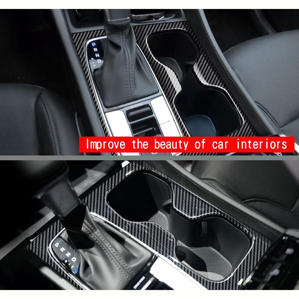 Цвет карбонового волокна Накладка на панель переключения передач Подходит для Hyundai Santa Cruz 2022 2023