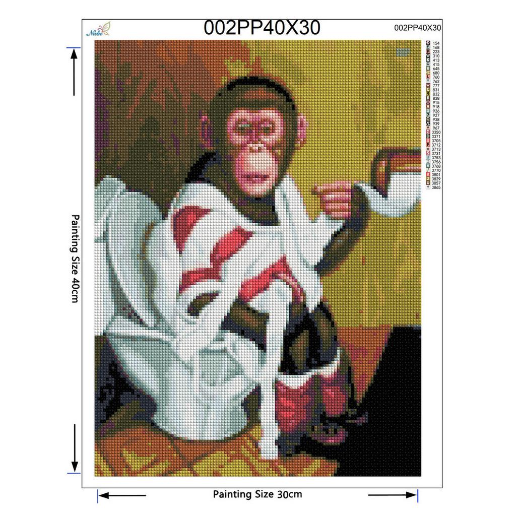 DIY круглая алмазная живопись Туалет Обезьяна Наборы для вышивки крестом Алмазный кристалл Алмазная вышивка