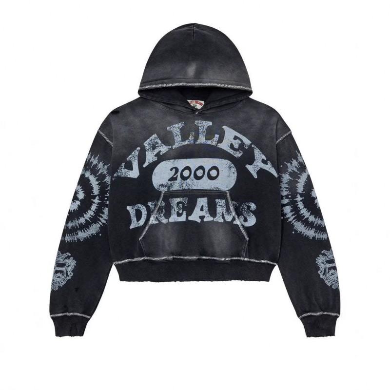 Unisex Oversized Hooded Zip-Up Sweatshirt With Graffiti Print Casual Streetwear