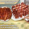 Microwave Bacon Rack, Reusable Tray, Oil Drainage, Healthier Crispy Bacon Cooker for Home, Outdoor, Commercial Use