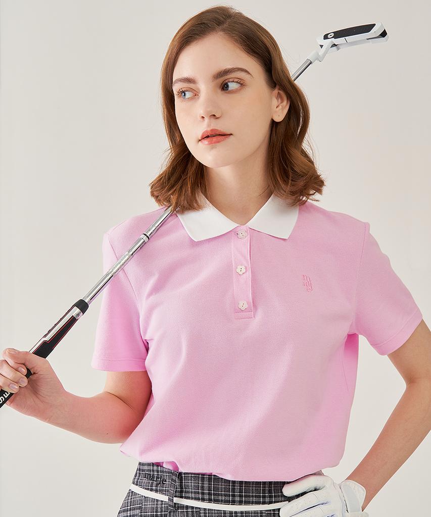 MARJE Flower Point Pique Shirt Pink