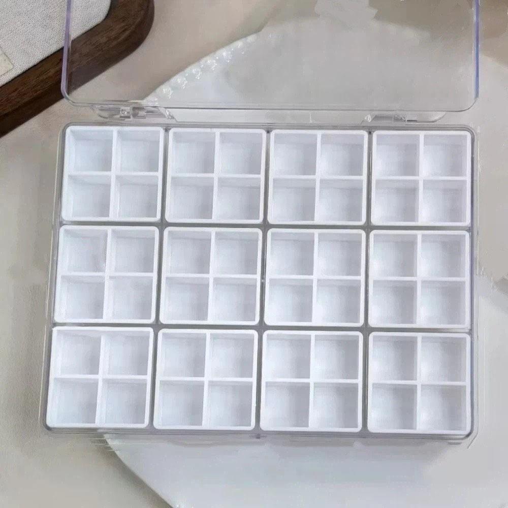 Plastic Nail Charms Case Detachable Grids Jewelry Organizing Box  Nail Rhinestone
