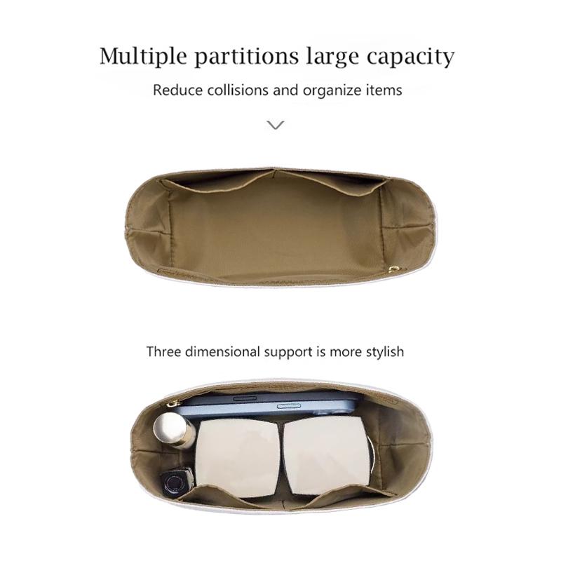 EverToner Dupont Paper Liner Bag for L-ewe Cubi Handbag Travel-Focused Organizer Insert Water-Resistant & Lightweight